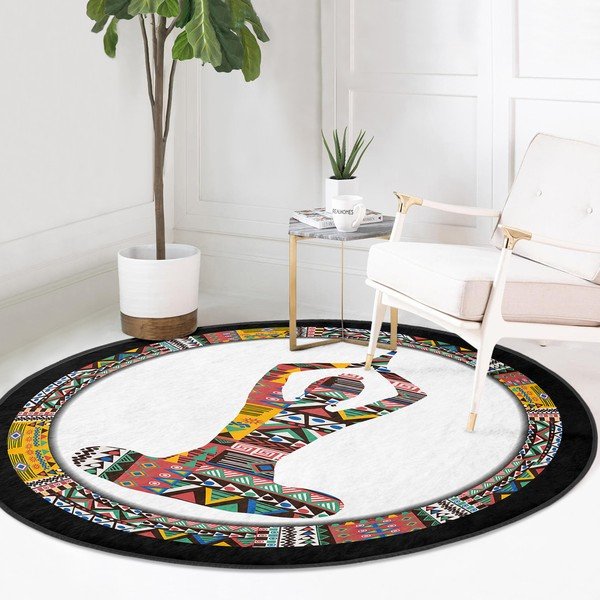 Pestav ümmargune vaip, sobitub robottolmuimejaga ø 80 cm Comfort - Mila Home-image-2
