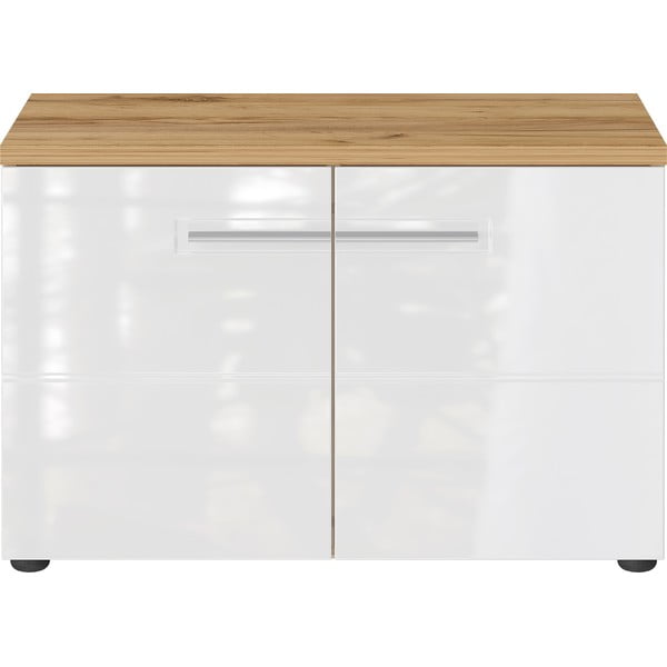 Valge naturaalne kingakapp tammepuust dekooriga koos pingiga Aledo - Germania-image-2