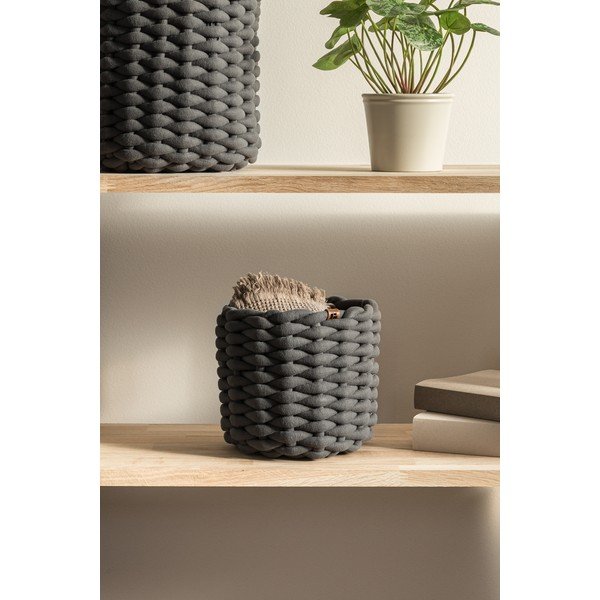 Riidest korv ø 21x17 cm Peach Skin Round S - Bigso-image-1