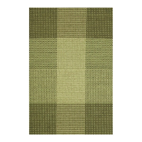 Zelený ručně tkaný vlněný koberec Linie Design Genova, 140 x 200 cm