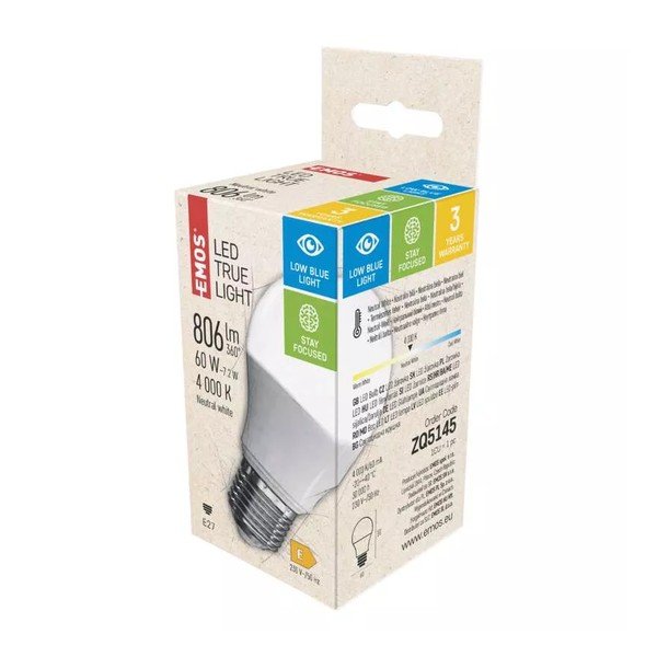 Neutraalne LED-pirn E27, 7 W - EMOS-image-1