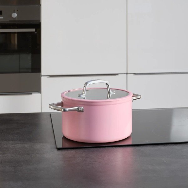 Alumiiniumist pott induktsioonpliidile koos kaane ja mittenakkuva pinnaga 5,5 l Meda 3.0 - FABINI-image-1