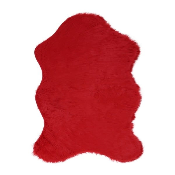 Červený koberec z umělé kožešiny Pelus Red, 150 x 200 cm