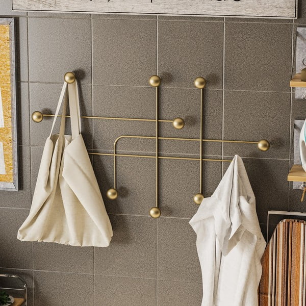 Kuldne metallist seinanagi Dama - Kalune Design-image-3