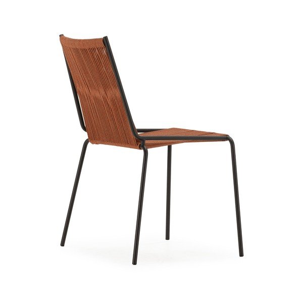 Metallist virnastatavad söögitoolid 2 terrakota värvi komplektis Emily - Marckeric-image-3