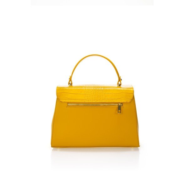 Kollane nahast käekott Maria - Federica Bassi-image-2