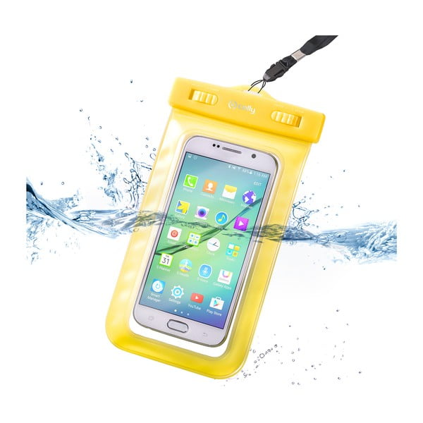 Univerzální voděodolné pouzdro CELLY, žluté-image-2