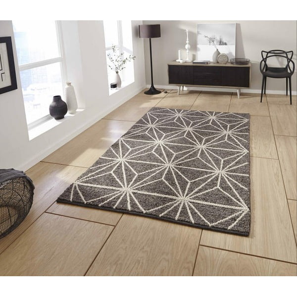 Hnědý ručně tkaný koberec Think Rugs Alpha Brown, 120 x 170 cm