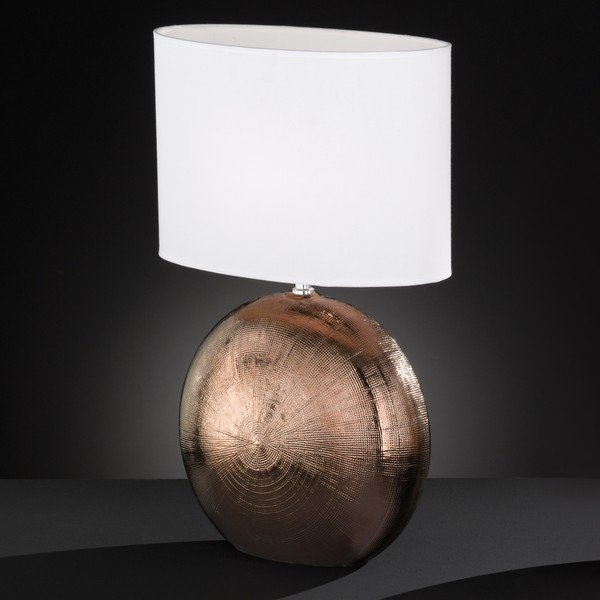 Valge-pruun laualamp , kõrgus 53 cm Foro - Fischer & Honsel-image-2