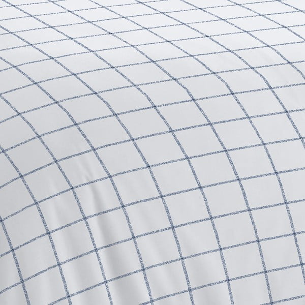 Valge ja sinine voodipesu 200x135 cm Bold Check - Cloudsoft-image-4