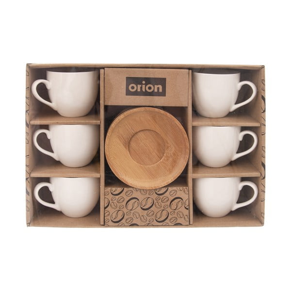 Valged portselanist tassid 6 tassiga 125 ml komplektis Whiteline - Orion-image-2