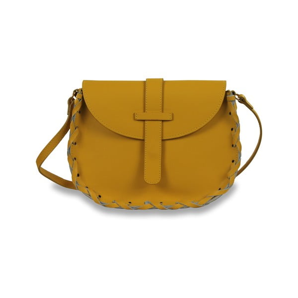 Žlutá kožená kabelka Infinitif Bridget