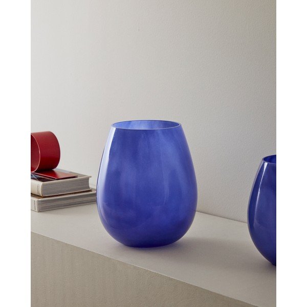 Sinine klaasist vaas (kõrgus 26 cm) Kelse - Kave Home-image-1