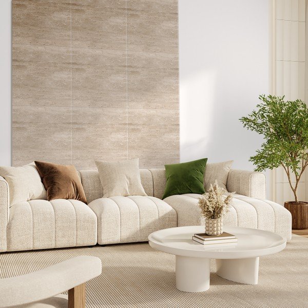 Kangast akustilised paneelid komplektis 2 tükki 60x60 cm Travertine II - Styler-image-1