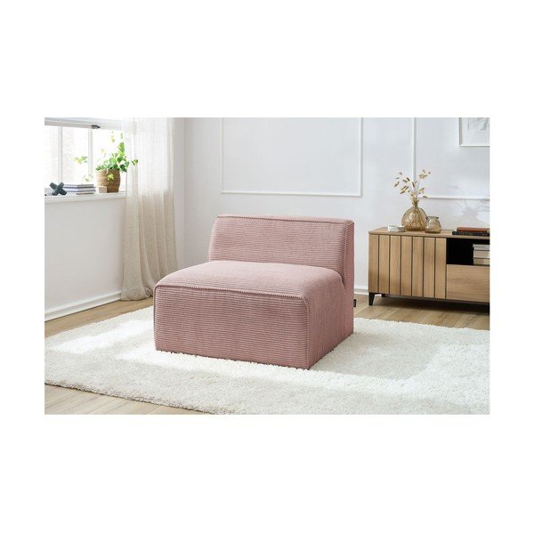 Roosa velvetist diivanimoodul (keskmine osa) Megeve - Bobochic Paris-image-1