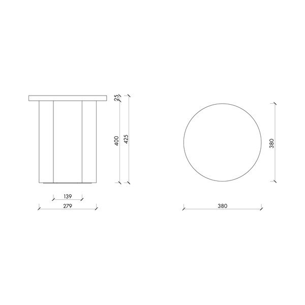 Punane taburet tuhavärvi dekooriga Oly - noo.ma-image-3