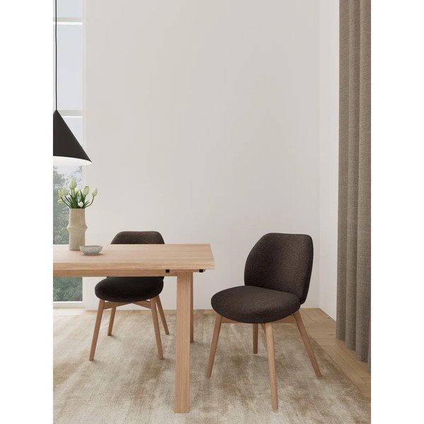Pruunid polsterdatud söögitoolid komplektis 2 tk Joy - Actona-image-2