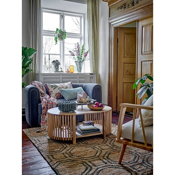 Sinihall samet diivan 152 cm Malala - Bloomingville-image-1