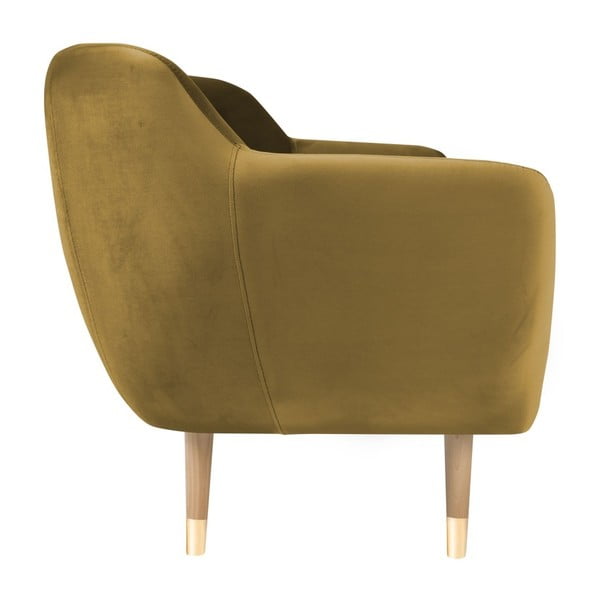 Dvoumístná pohovka ve zlaté barvě Mazzini Sofas Amelie-image-1