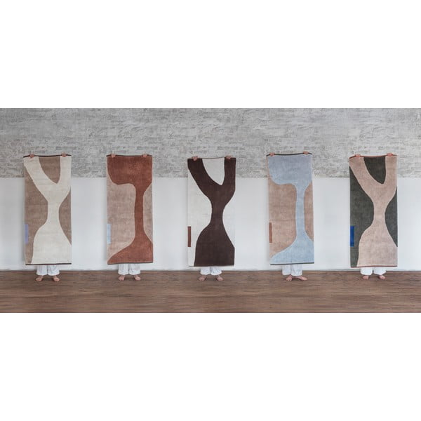 Valge-pruun pestav puuvillane koridorivaip 70x150 cm Figura - Mette Ditmer Denmark-image-4