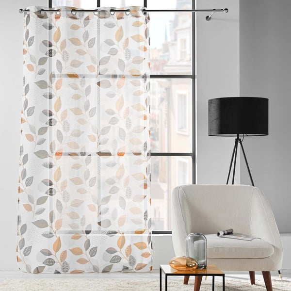 Valge voile kardin 140x280 cm Vahine - douceur d'intérieur-image-2