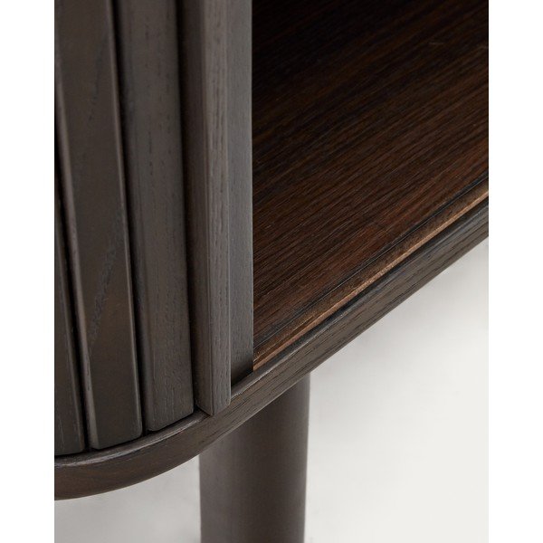 Tumepruun tuhkpuu dekooriga lükandustega kapp 110x140 cm Mailen – Kave Home-image-4