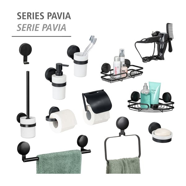 Must nurgariiul vannitoa Static-Loc® , laius 27 cm Pavia - Wenko-image-2