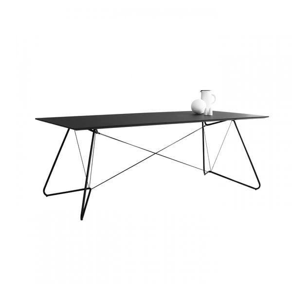 Černý jídelní stůl OK Design Oas, 200 x 90 cm