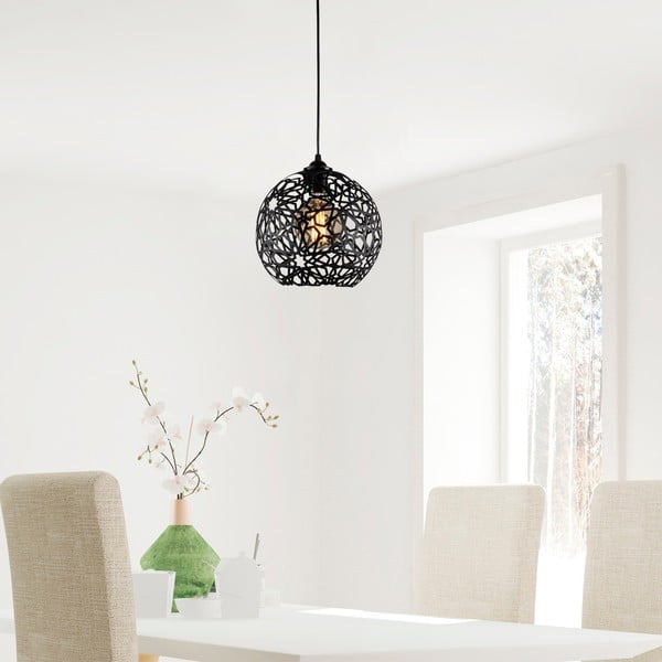 Must rippvalgusti ø 25 cm Fellini - Opviq lights-image-1
