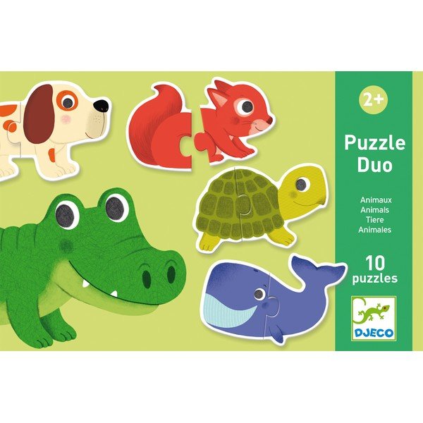 Laste puzzle duo loomad - Djeco-image-1