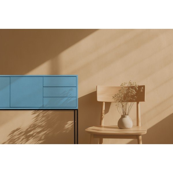 Helesinine madal kummut 113x88,5 cm Scott - Really Nice Things-image-4