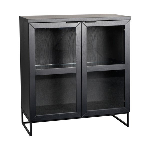 Must tamme vitriinkapp 95x105 cm Everett - Rowico-image-2