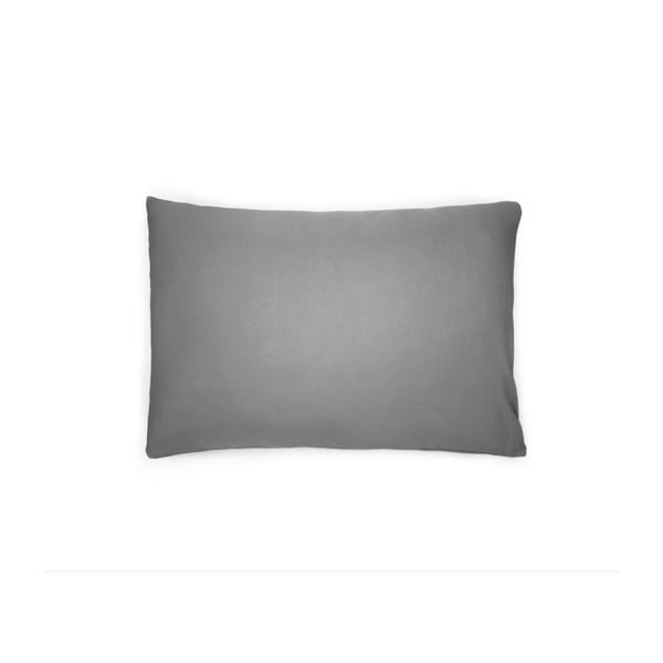 Tmavě šedý povlak na polštář z bavlněného saténu L'Officiel Interiors, 50 x 70 cm