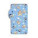 Sinine puuvillane laste voodilina 90x200 cm Bluey - Jerry Fabrics