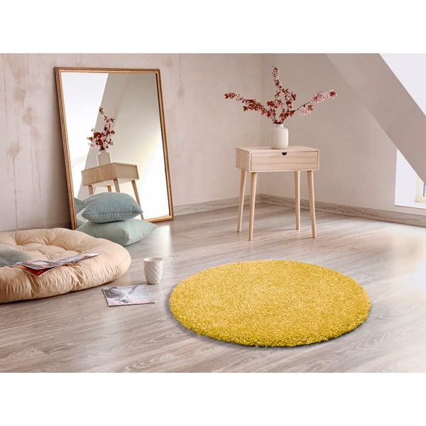 Kollane vaip Aqua Liso, ø 100 cm - Universal-image-1