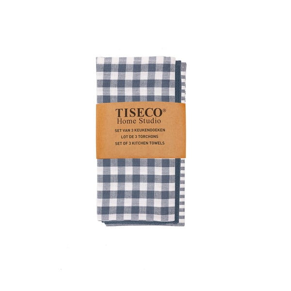 Puuvillased rätikud 3 tk 70x50 cm komplektis Lines - Tiseco Home Studio-image-1