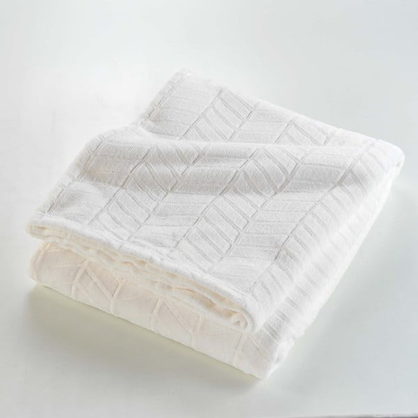 Kreem mikroflanellist voodikate 180x220 cm Arya - douceur d'intérieur-image-3