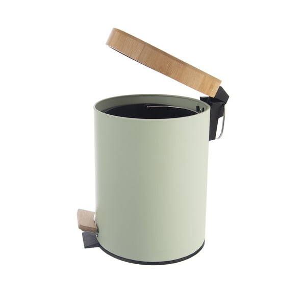 Heleroheline pedaaliga metallist prügikast 5 l Greenish - Orion-image-2