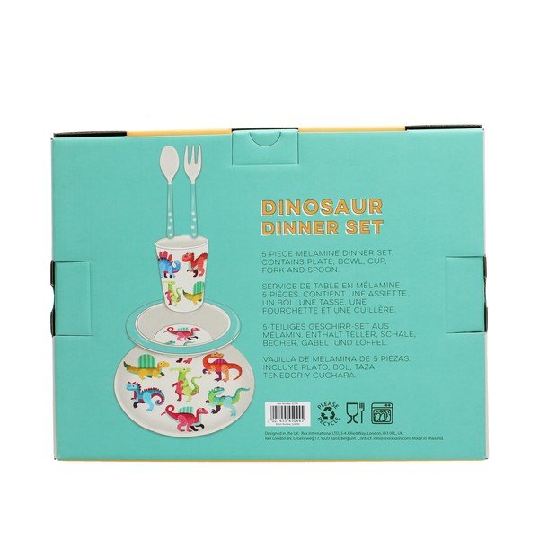 Laste õhtusöögikomplekt, 5-osaline Baby Dinos - Rex London-image-3