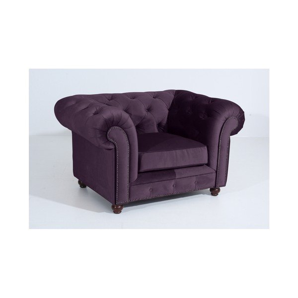Fialové křeslo Max Winzer Orleans Velvet-image-4