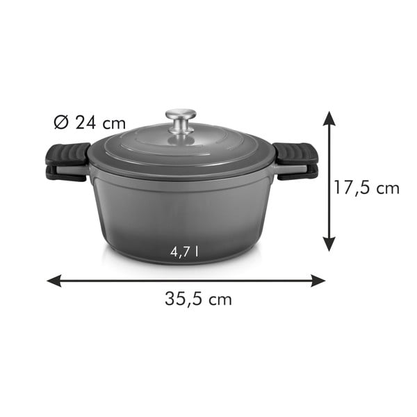 Mittekleepuv induktsioonipott kaanega 4,7 l Bordeaux - Tescoma-image-3