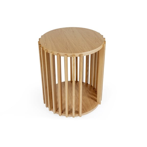 Tammepuust trummel-kohvilaud, ø 53 cm - Woodman-image-3