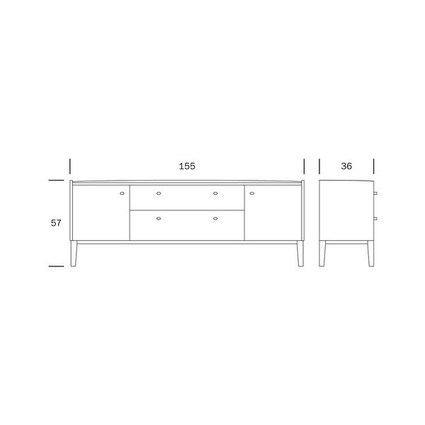Ručně vyráběný TV stolek z masivního březového dřeva Kiteen Matinea-image-1