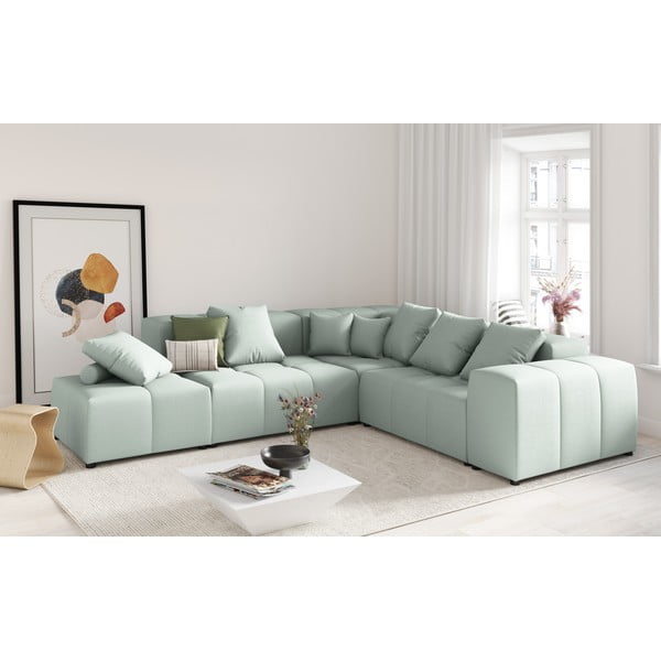 Roheline/türkissinine seljatugi modulaarsele diivanile Rome - Cosmopolitan Design-image-1