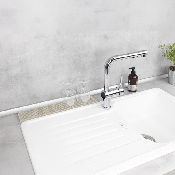 Beež plastikust nõudekuivatusrest 42x8 cm Slim - Wenko-image-3