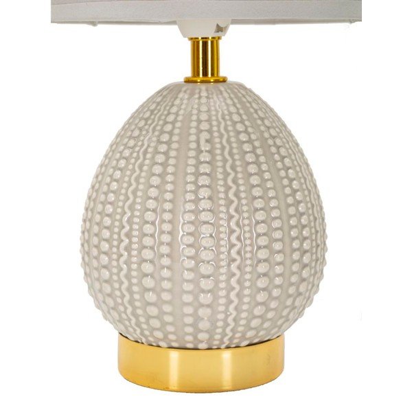 Helehall keraamiline laualamp tekstiilist varjuga (kõrgus 30,5 cm) Flavi - Mauro Ferretti-image-2