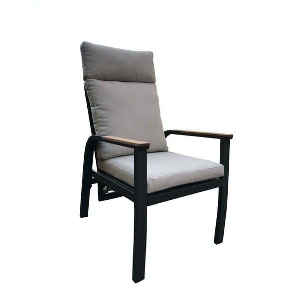 Hall metallist aia söögimööbli komplekt 6-le inimesele Annecy - Rojaplast-image-1