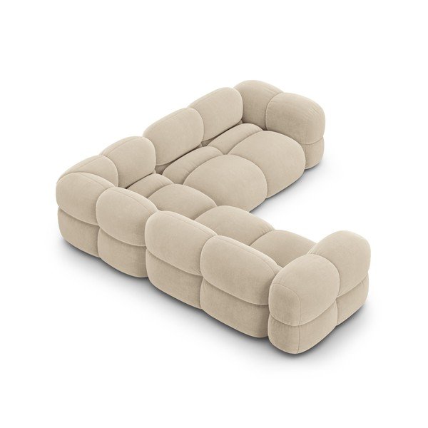  Beež sametist nurgadiivan Loretto – Cosmopolitan Design-image-4