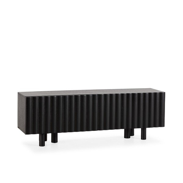 Must mangopuidust telekaalus 160x55x40 cm Tamira - MOME