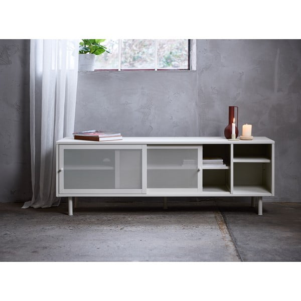 Valge metallist telerilaud 160x55 cm Veep - Unique Furniture-image-1